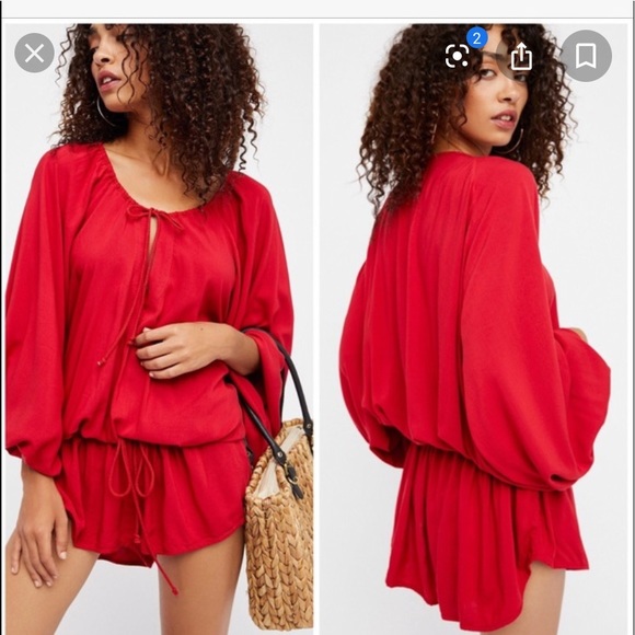 One Teaspoon Other - XS one x one teaspoon red romper for free people